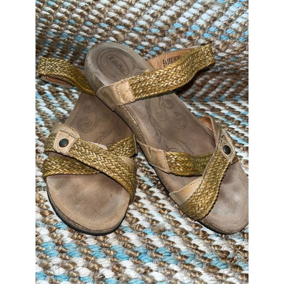 Taos Fabulous Slide with Cork Wedge Heel Size 9-9.5 - Picture 1 of 7